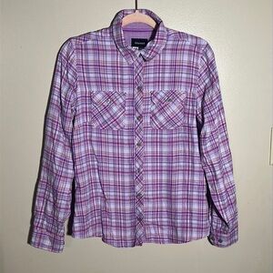 Marmot Pink‎ Purple Plaid Button Down Top | Medium